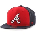 petten-plat-marineblauw-snapback-lateral-van-atlanta-braves-mlb-van-47-brand