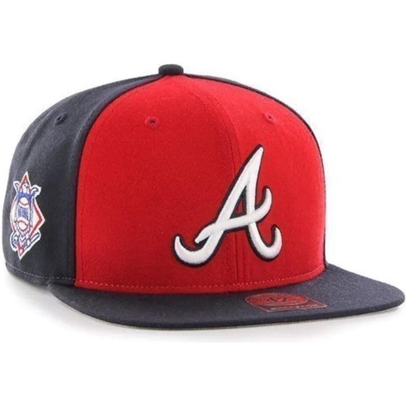 petten-plat-marineblauw-snapback-lateral-van-atlanta-braves-mlb-van-47-brand
