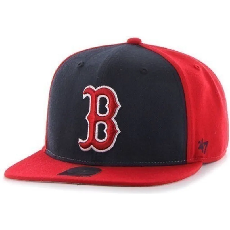 petten-plat-rood-snapback-lateral-van-boston-red-sox-mlb-van-47-brand petten-plat-rood-snapback-lateral-van-boston-red-sox-mlb-van-47-brand