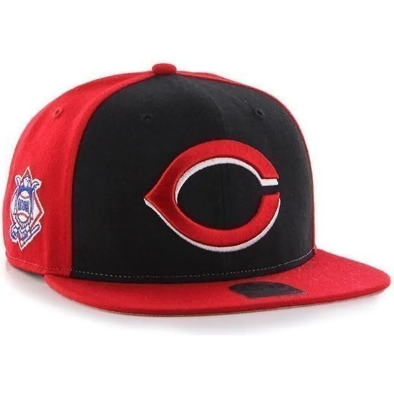 petten-plat-rood-snapback-lateral-van-cincinnati-reds-mlb-van-47-brand