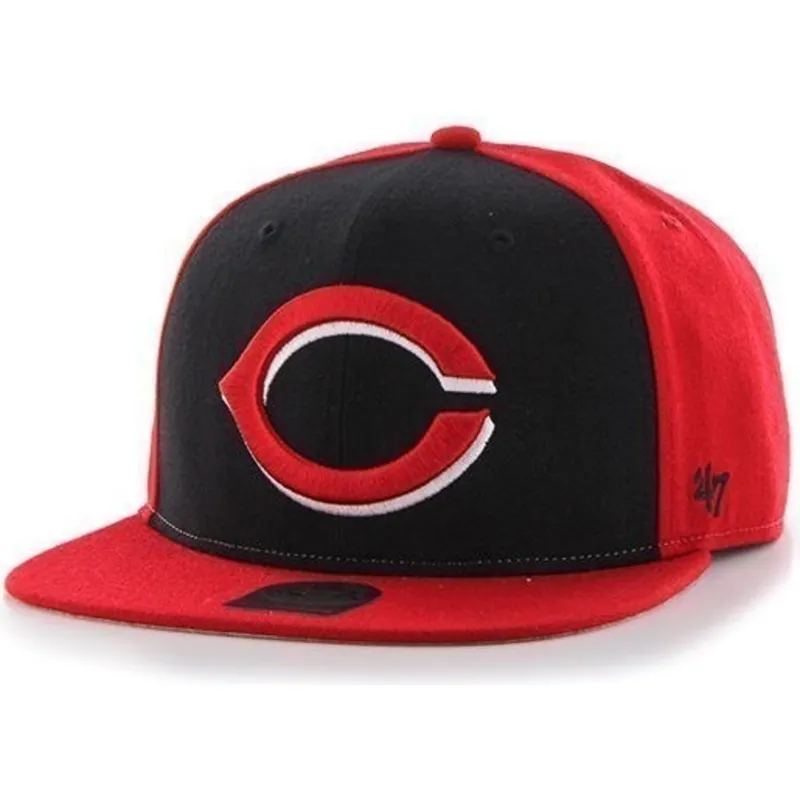 petten-plat-rood-snapback-lateral-van-cincinnati-reds-mlb-van-47-brand