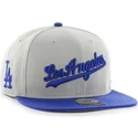 petten-plat-grijs-snapback-lateral-van-los-angeles-dodgers-mlb-van-47-brand