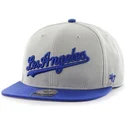 petten-plat-grijs-snapback-lateral-van-los-angeles-dodgers-mlb-van-47-brand