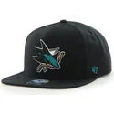 petten-plat-zwart-snapback-van-san-jose-sharks-nhl-van-47-brand