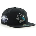petten-plat-zwart-snapback-van-san-jose-sharks-nhl-van-47-brand