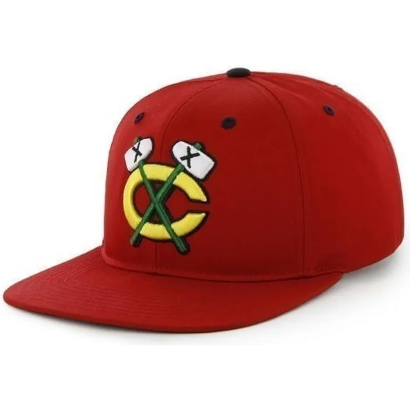 petten-plat-rood-snapback-van-chicago-blackhawks-nhl-van-47-brand