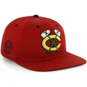 petten-plat-rood-snapback-van-chicago-blackhawks-nhl-van-47-brand