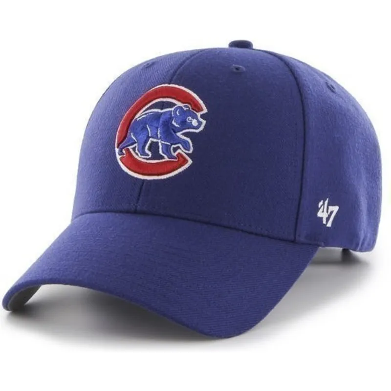 petten-gebogen-blauw-verstelbaar-van-chicago-cubs-mlb-van-47-brand