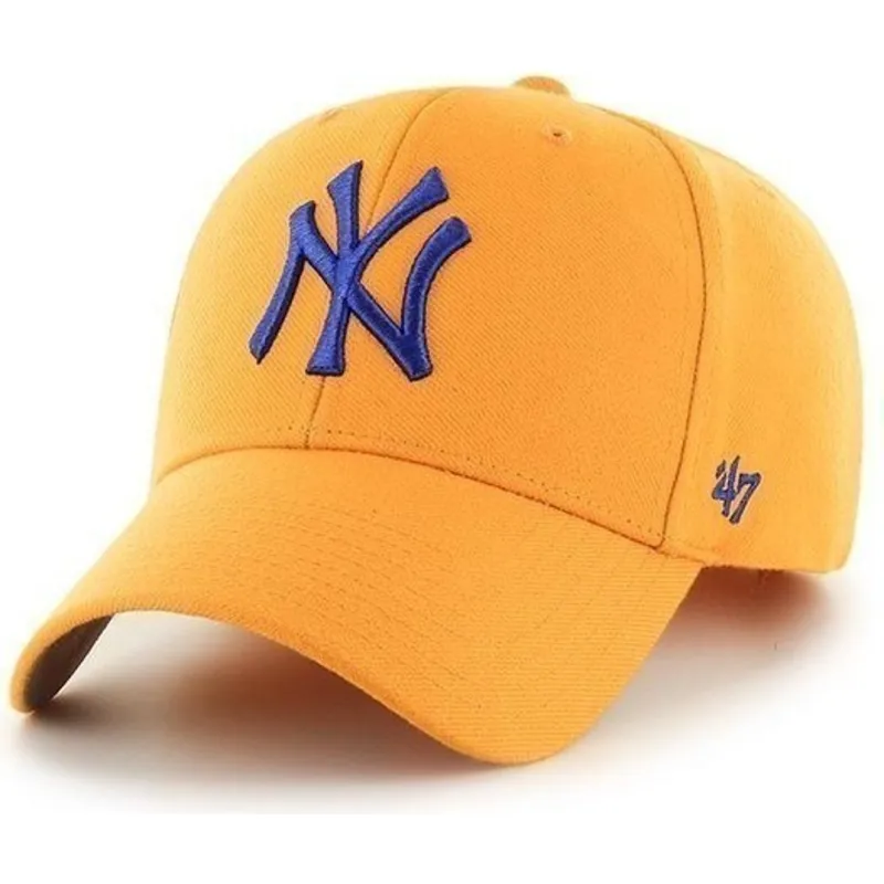 petten-gebogen-geel-verstelbaar-van-new-york-yankees-mlb-van-47-brand