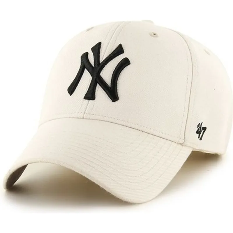 petten-gebogen-creme-verstelbaar-van-new-york-yankees-mlb-van-47-brand