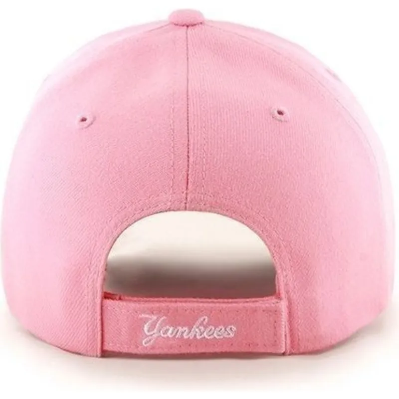 petten-gebogen-roze-verstelbaar-van-new-york-yankees-mlb-van-47-brand petten-gebogen-roze-verstelbaar-van-new-york-yankees-mlb-van-47-brand