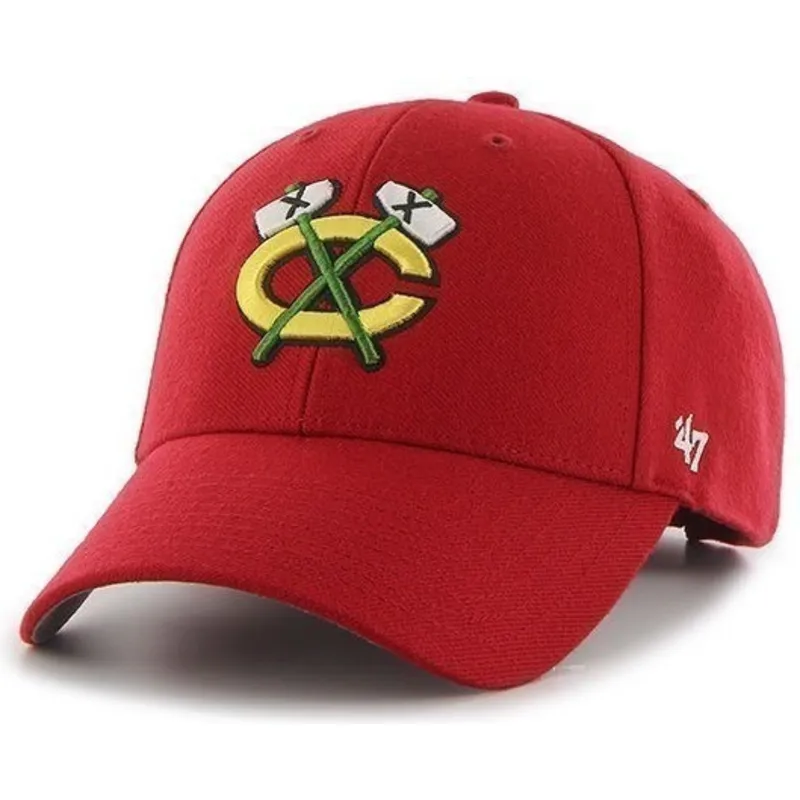 petten-gebogen-rood-verstelbaar-van-chicago-blackhawks-nhl-van-47-brand