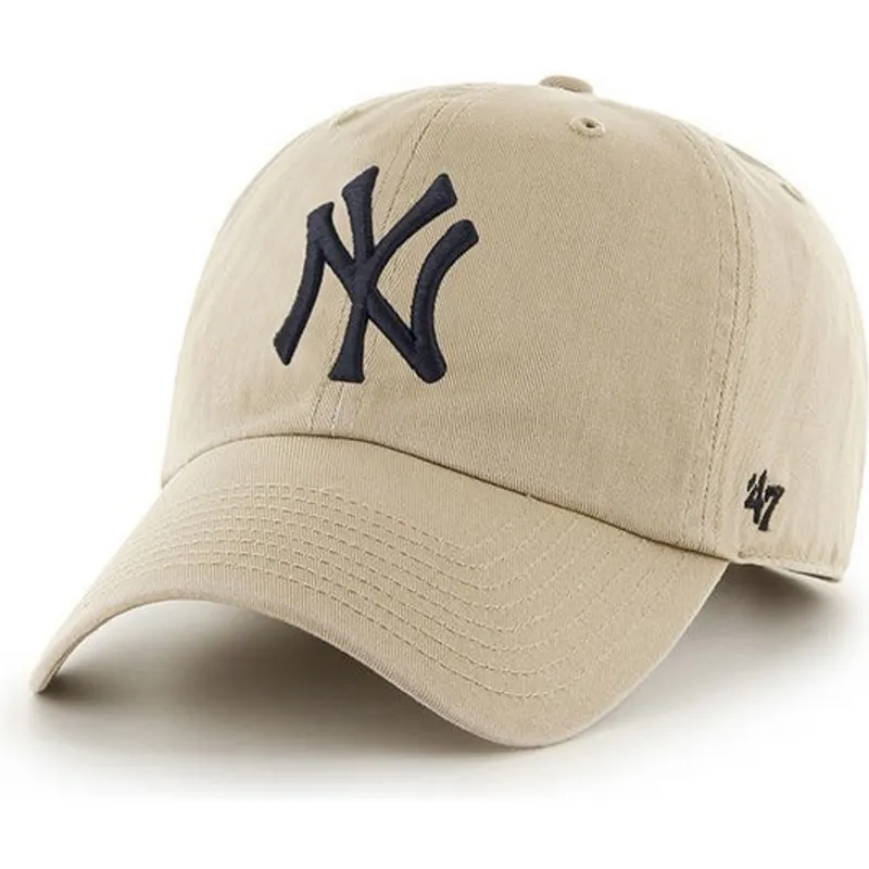 petten-gebogen-beige-verstelbaar-van-new-york-yankees-mlb-van-47-brand petten-gebogen-beige-verstelbaar-van-new-york-yankees-mlb-van-47-brand
