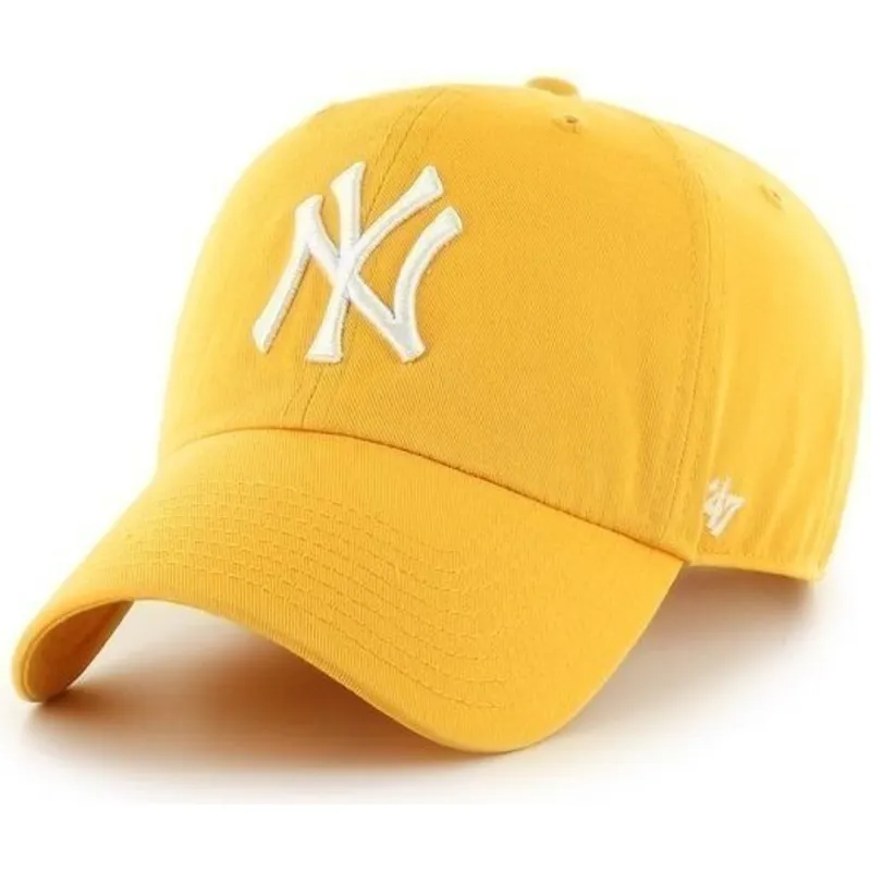 petten-gebogen-geel-verstelbaar-van-new-york-yankees-mlb-van-47-brand