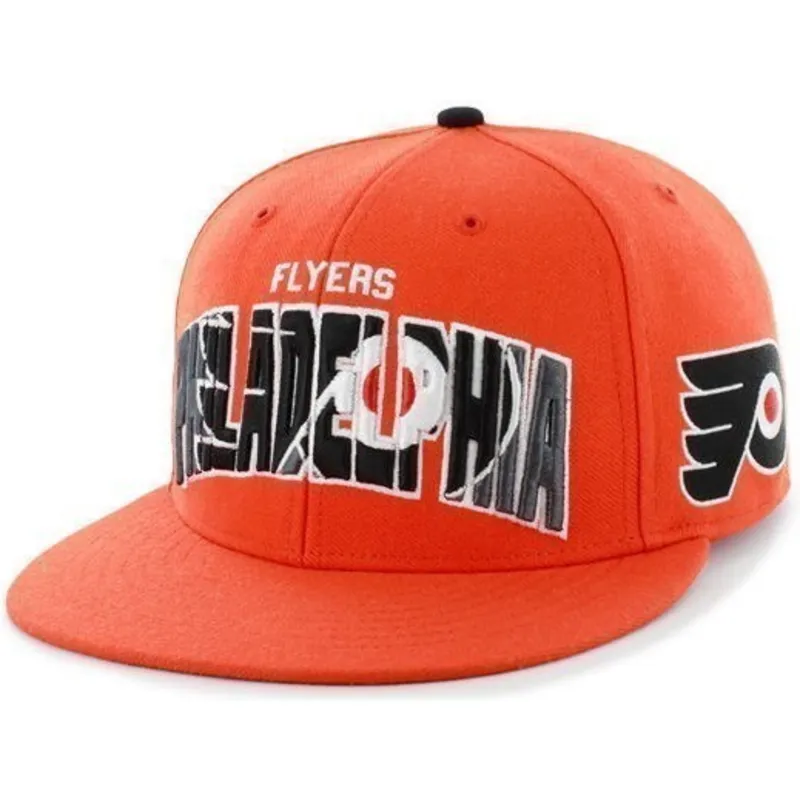 petten-plat-oranje-snapback-van-philadelphia-flyers-nhl-van-47-brand