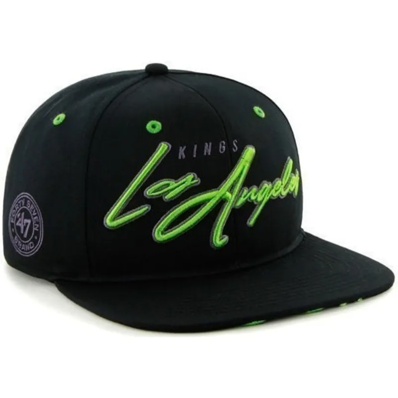 petten-plat-zwart-snapback-van-los-angeles-kings-nhl-van-47-brand