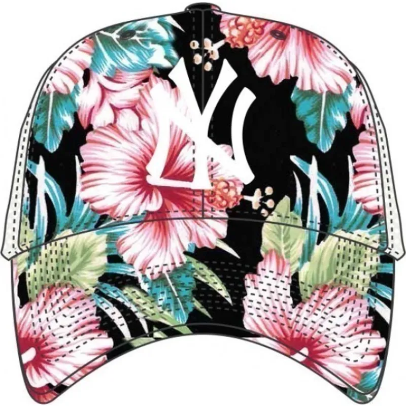 petten-gebogen-meerkleurig-snapback-estampado-flores-van-new-york-yankees-mlb-van-47-brand