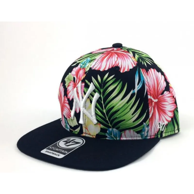 petten-plat-meerkleurig-snapback-estampado-flores-van-new-york-yankees-mlb-van-47-brand