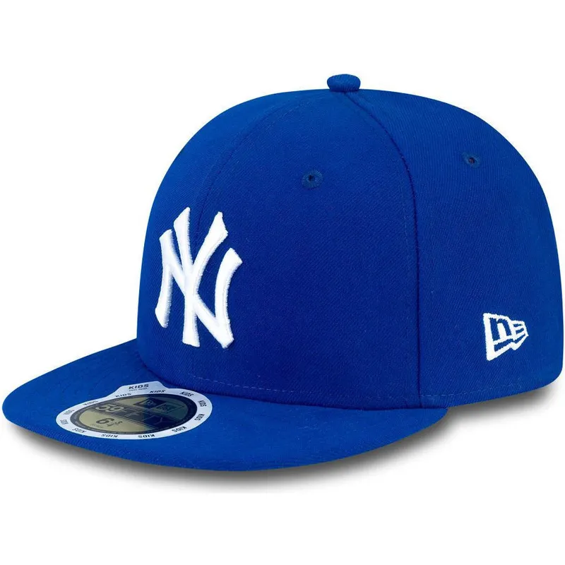 petten-plat-blauw-fitted-voor-kinderen-59fifty-essential-van-new-york-yankees-mlb-van-new-era petten-plat-blauw-fitted-voor-kinderen-59fifty-essential-van-new-york-yankees-mlb-van-new-era