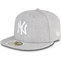 petten-plat-grijs-fitted-voor-kinderen-59fifty-essential-van-new-york-yankees-mlb-van-new-era