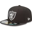 petten-plat-zwart-fitted-59fifty-authentic-on-field-game-van-las-vegas-raiders-nfl-van-new-era