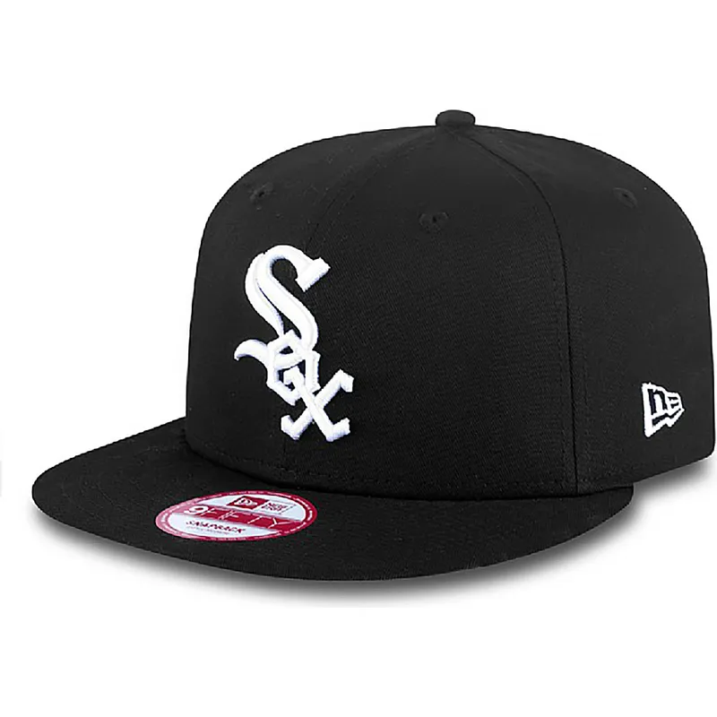 petten-plat-zwart-snapback-9fifty-essential-van-chicago-white-sox-mlb-van-new-era