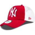 petten-gebogen-rood-snapback-clean-a-frame-van-new-york-yankees-mlb-van-new-era