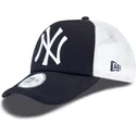 petten-gebogen-marineblauw-snapback-clean-a-frame-van-new-york-yankees-mlb-van-new-era