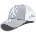 petten-gebogen-grijs-snapback-clean-a-frame-van-new-york-yankees-mlb-van-new-era