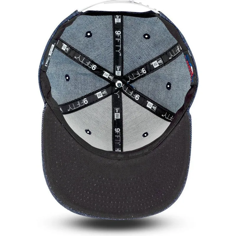 petten-plat-marineblauw-snapback-voor-kinderen-9fifty-essential-denim-van-new-york-yankees-mlb-van-new-era